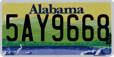 AL license plate 5AY9668