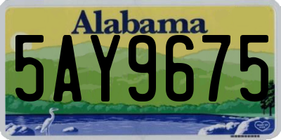 AL license plate 5AY9675