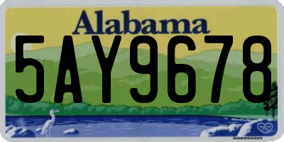 AL license plate 5AY9678