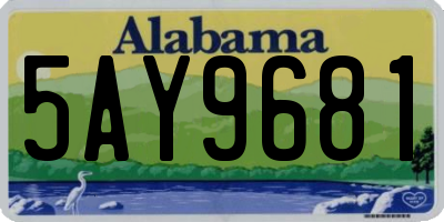 AL license plate 5AY9681