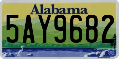 AL license plate 5AY9682