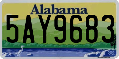 AL license plate 5AY9683