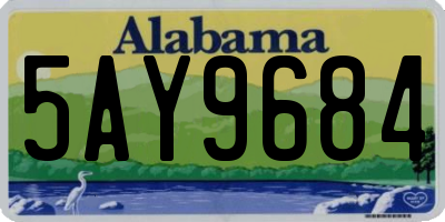 AL license plate 5AY9684