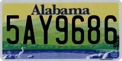 AL license plate 5AY9686