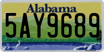 AL license plate 5AY9689
