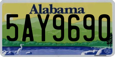 AL license plate 5AY9690