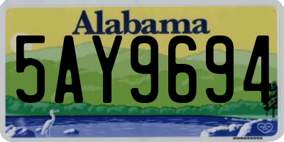 AL license plate 5AY9694
