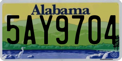 AL license plate 5AY9704