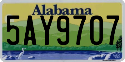 AL license plate 5AY9707