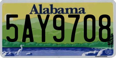 AL license plate 5AY9708
