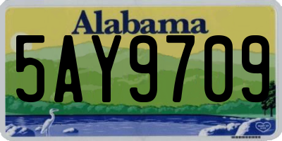 AL license plate 5AY9709
