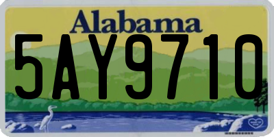 AL license plate 5AY9710