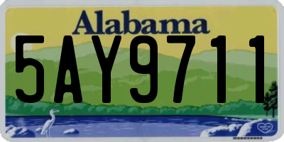AL license plate 5AY9711