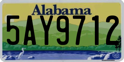 AL license plate 5AY9712