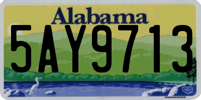 AL license plate 5AY9713