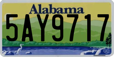 AL license plate 5AY9717