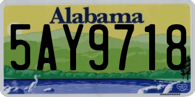 AL license plate 5AY9718