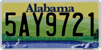 AL license plate 5AY9721