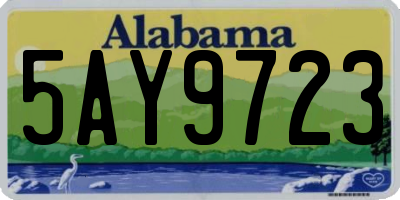 AL license plate 5AY9723