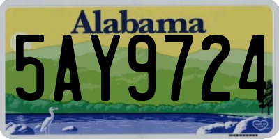 AL license plate 5AY9724