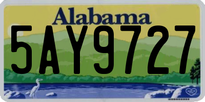 AL license plate 5AY9727