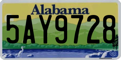 AL license plate 5AY9728