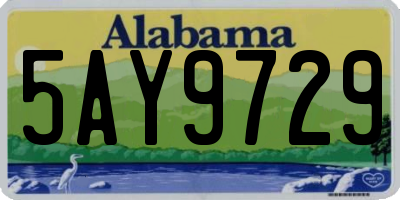 AL license plate 5AY9729