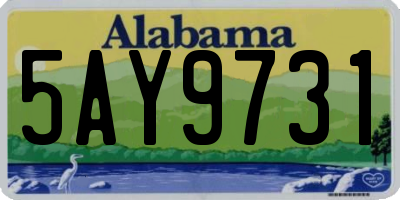 AL license plate 5AY9731