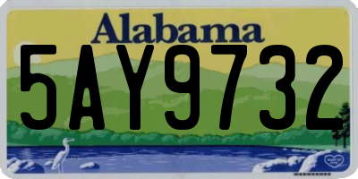 AL license plate 5AY9732