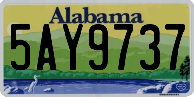 AL license plate 5AY9737