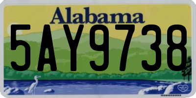 AL license plate 5AY9738