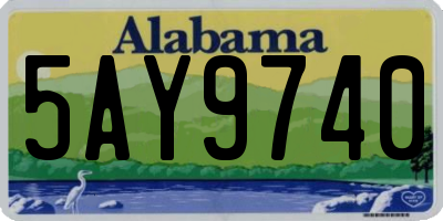 AL license plate 5AY9740