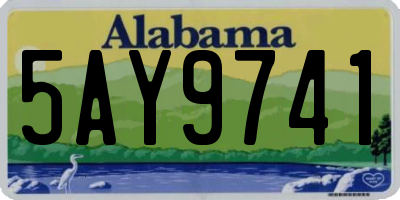 AL license plate 5AY9741