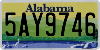 AL license plate 5AY9746