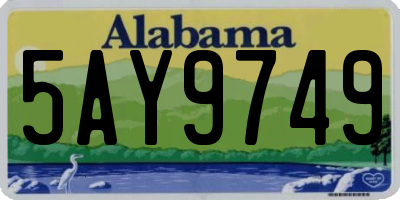 AL license plate 5AY9749