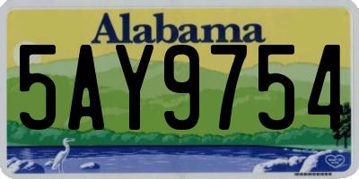 AL license plate 5AY9754