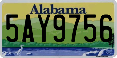 AL license plate 5AY9756
