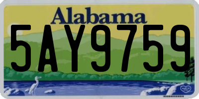 AL license plate 5AY9759