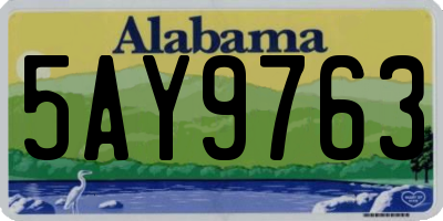 AL license plate 5AY9763