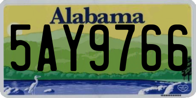 AL license plate 5AY9766