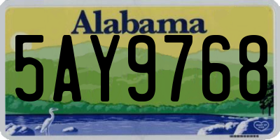 AL license plate 5AY9768