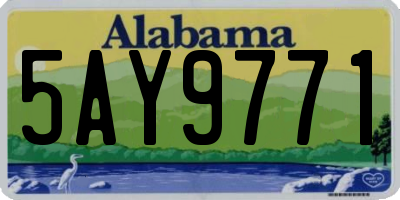 AL license plate 5AY9771