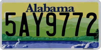 AL license plate 5AY9772