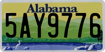 AL license plate 5AY9776