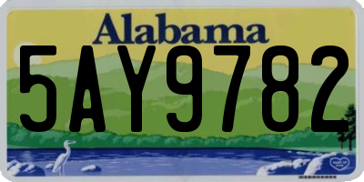 AL license plate 5AY9782