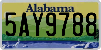 AL license plate 5AY9788