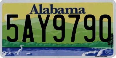 AL license plate 5AY9790
