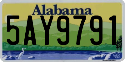 AL license plate 5AY9791