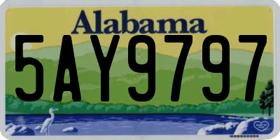 AL license plate 5AY9797