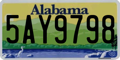 AL license plate 5AY9798